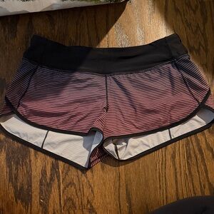 lululemon athletica Black and Pink Athletic Shorts